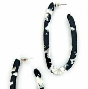 RESIN HOOP EARRINGS
